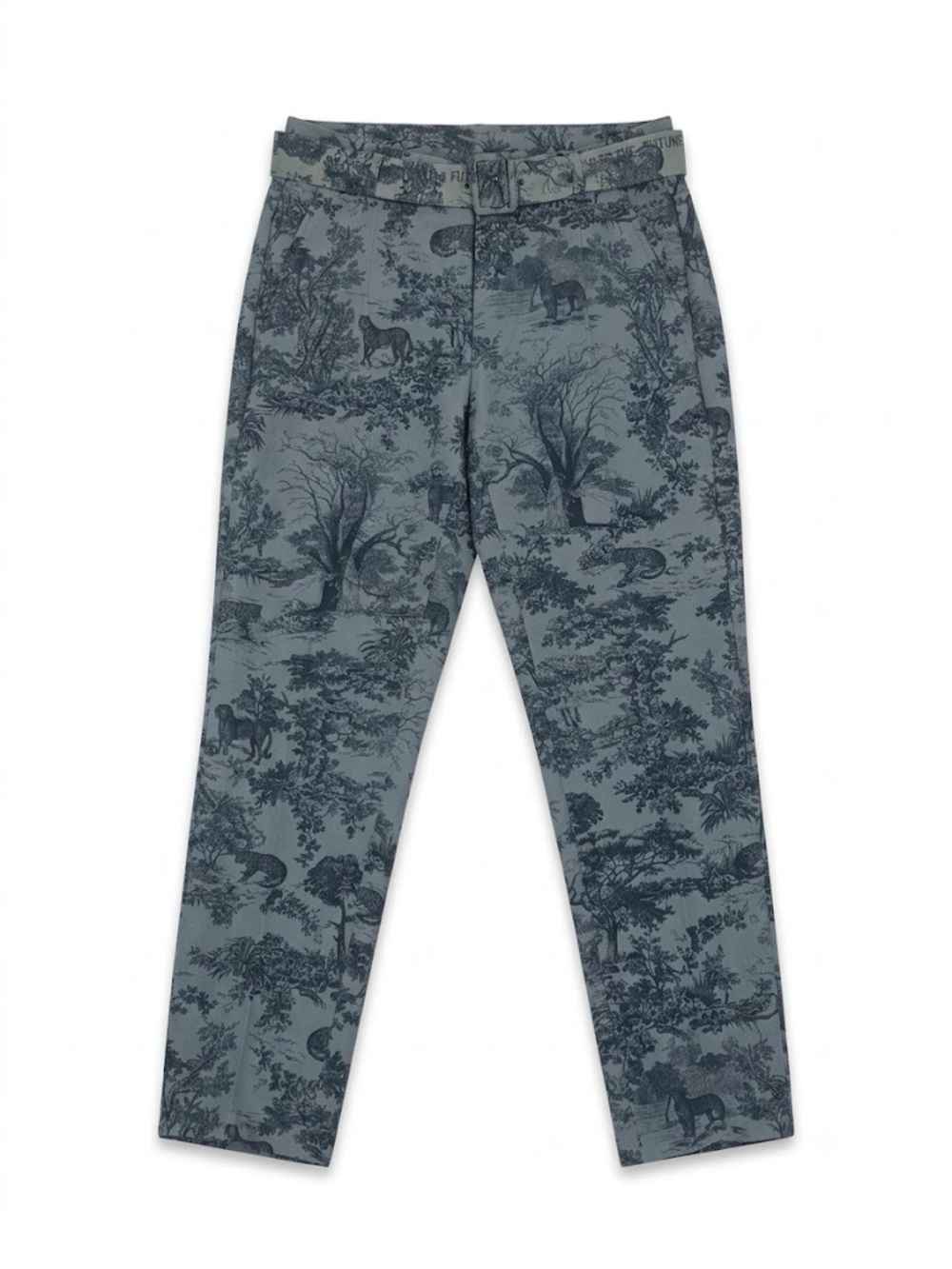 Cambio Toile de Jouy Trousers Pants Belted size 6